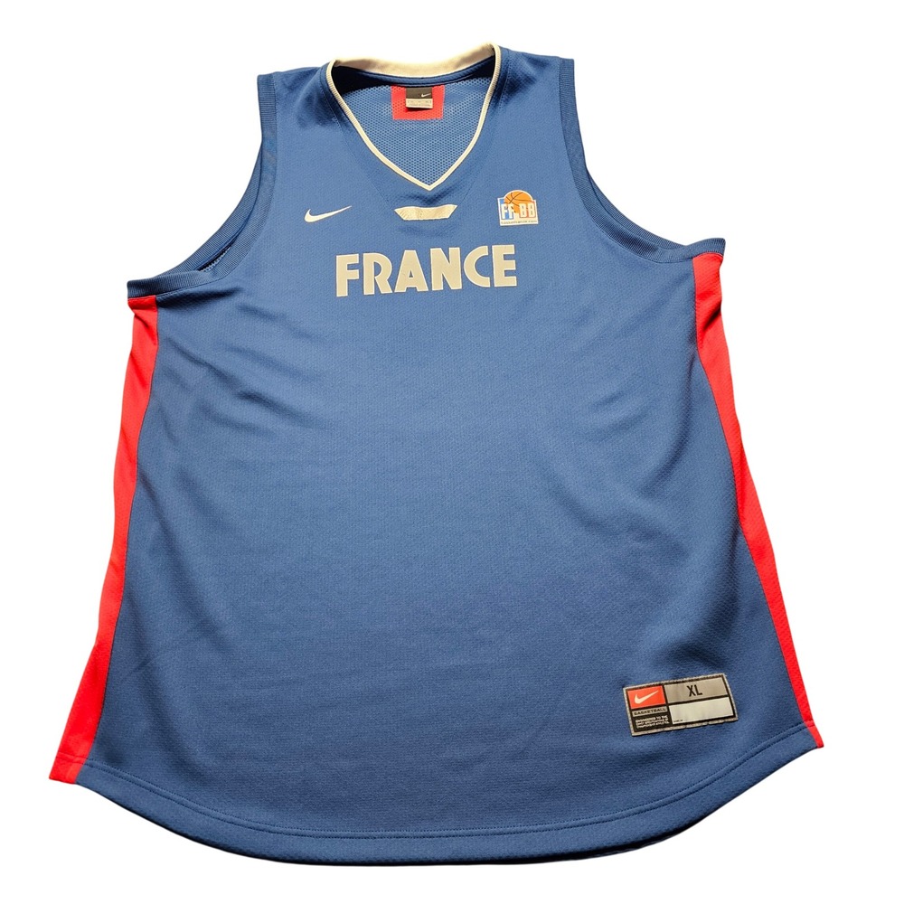 Nike France Basketball Jersey Mens XL Blue Red FFBB National Team F4-02-06-ADM